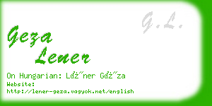 geza lener business card